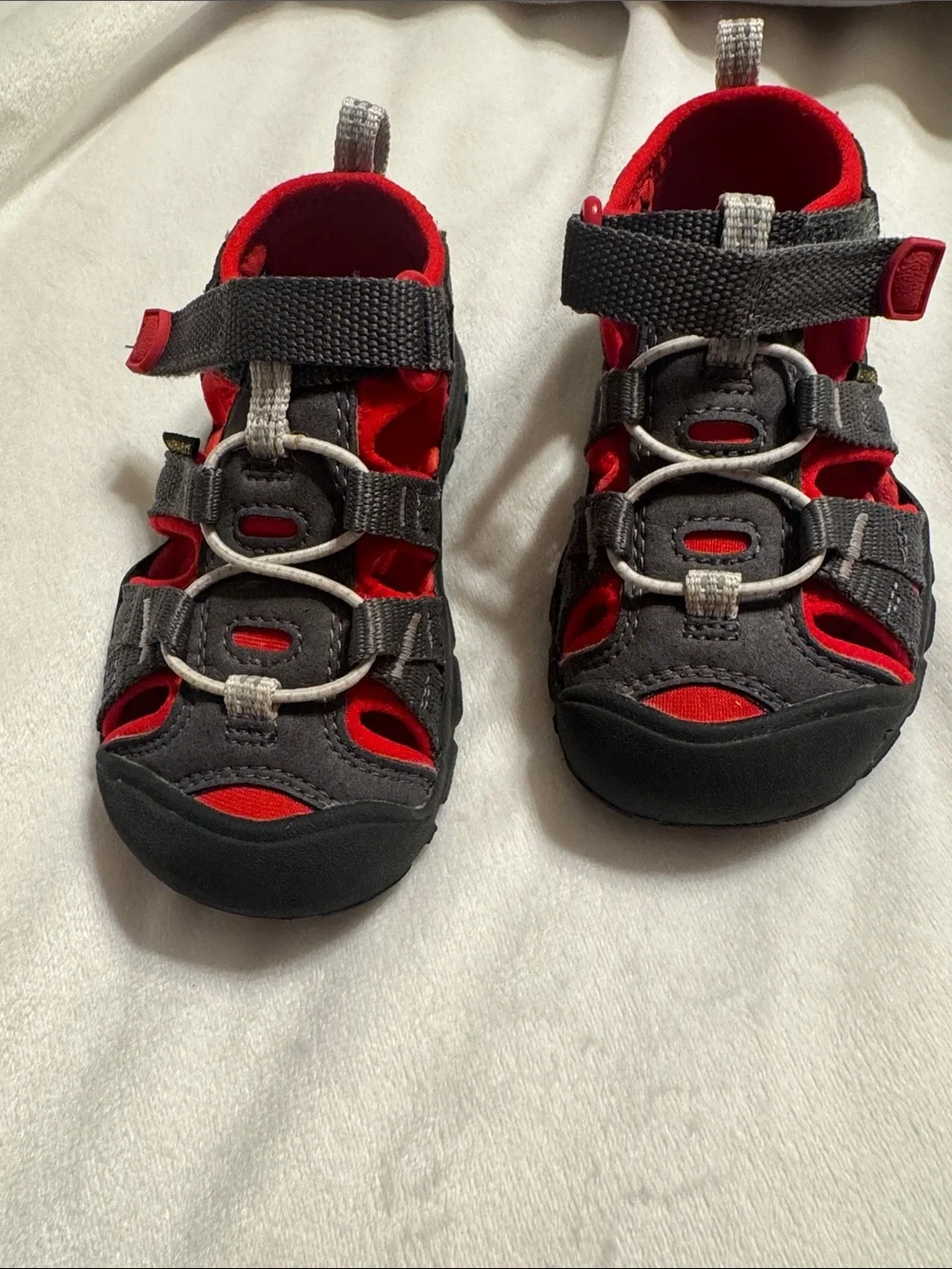 Keen Toddler’s Red and Black Outdoor Sandals